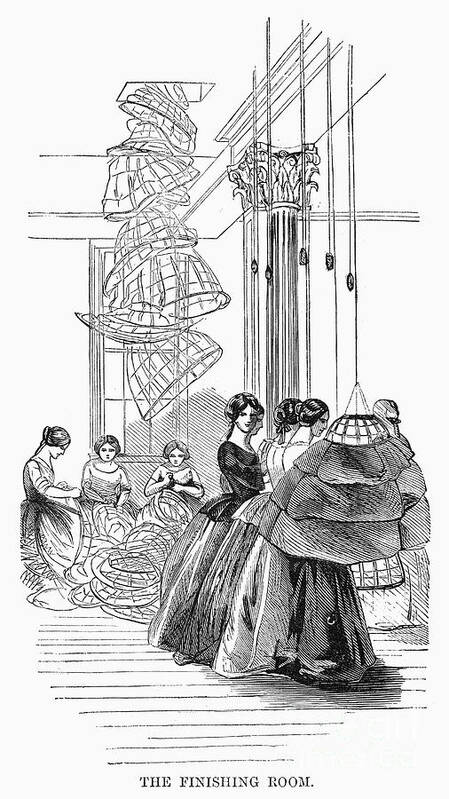 1859 Art Print featuring the photograph Skirt Factory, 1859 #4 by Granger
