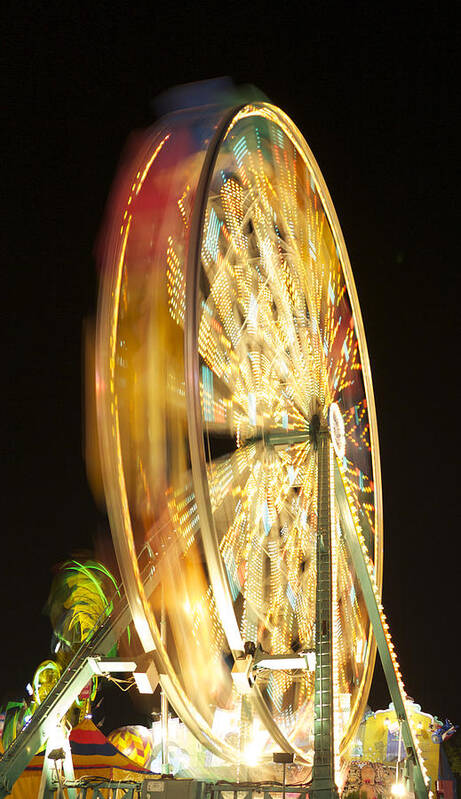 Ferris Wheel Art Print featuring the photograph Last Night Was a Blur by Hermes Fine Art