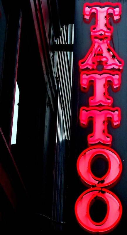 Neon Art Print featuring the photograph Tattoo Granville by Randall Weidner
