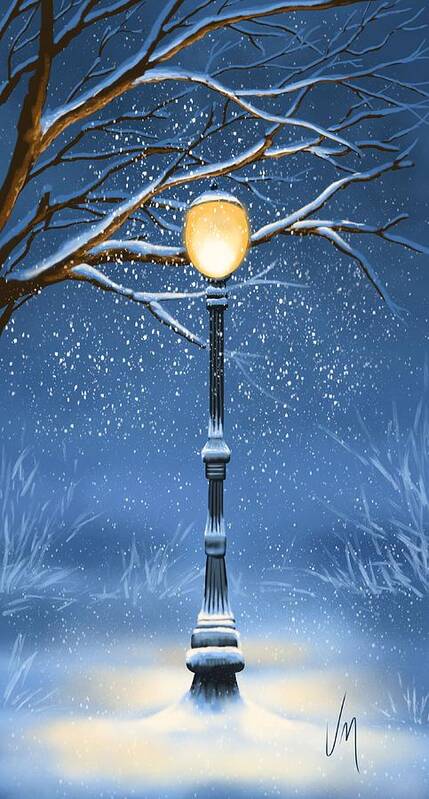 Snow Art Print featuring the painting Snow #3 by Veronica Minozzi