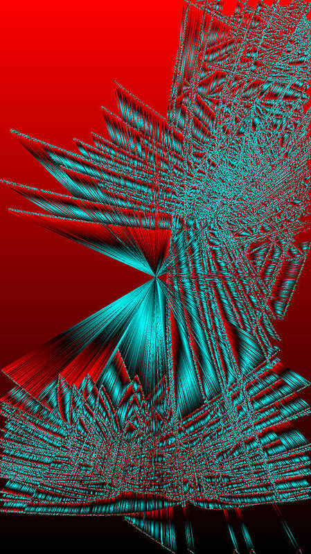 Rithmart Abstract Lines Organic Random Computer Digital Shapes Acanvas Art Background Colors Designed Digital Display Images One Random Series Shapes Smooth Spiky Streaming Three Using Art Print featuring the digital art Ac-7-33-#rithmart by Gareth Lewis