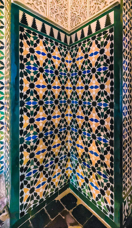 Alhambra Art Print featuring the photograph Alhambra Corner Art by Adam Rainoff