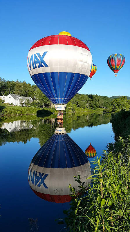 New England Art Print featuring the photograph Big max balloon on the surface by Jeff Folger