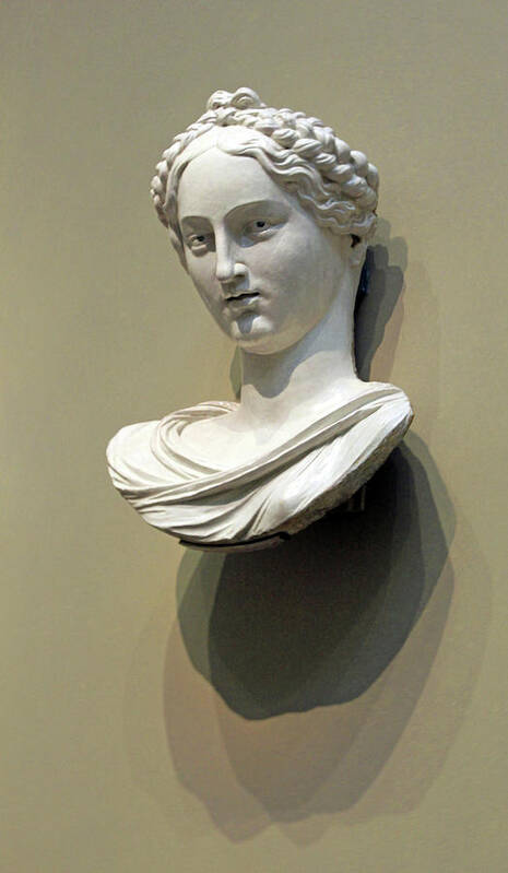 Bust Art Print featuring the photograph Della Robbia's Bust Of A Woman by Cora Wandel