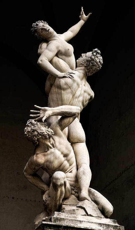 Florence Art Print featuring the photograph Florence - rape of the sabine women by Weston Westmoreland
