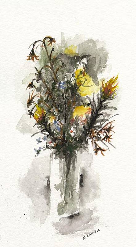 Nature Art Print featuring the painting Flower study thirteen by Darren Cannell
