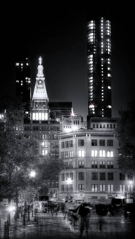 New York City Art Print featuring the photograph Ghosts of Union Square by Mark Andrew Thomas
