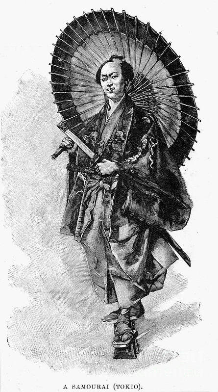 1893 Art Print featuring the photograph Japan: Samurai, 1893 by Granger
