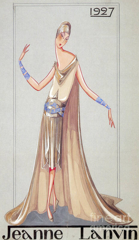 Fashion Art Print featuring the photograph Jeanne Lanvin Design, 1927 by Science Source