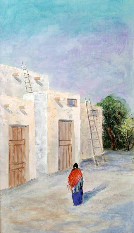 Landscape Art Print featuring the painting Mi Casa by Rosie Sherman