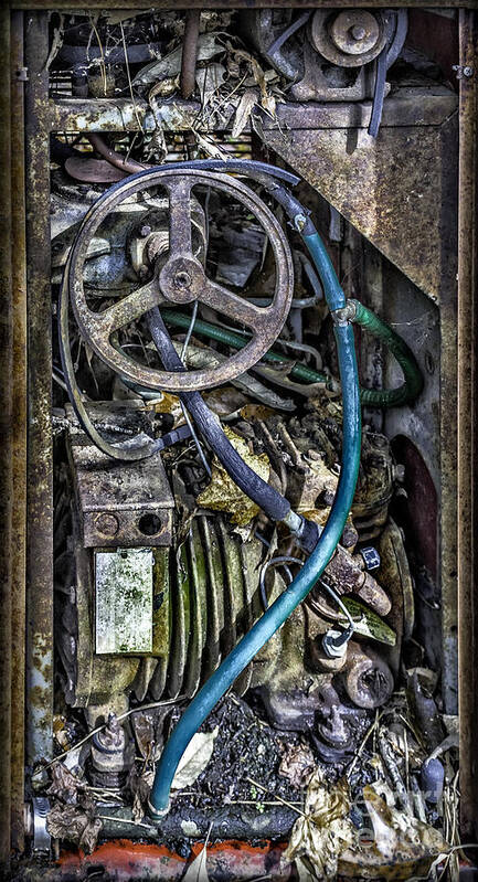 Old Art Print featuring the photograph Old Washing Machine Works by Walt Foegelle