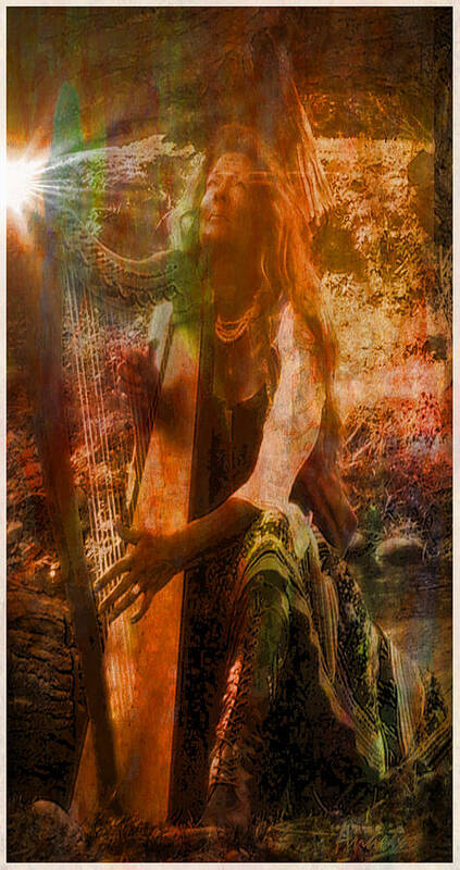 Harpist Art Print featuring the photograph Praise Him With The Harp II by Anastasia Savage Ealy