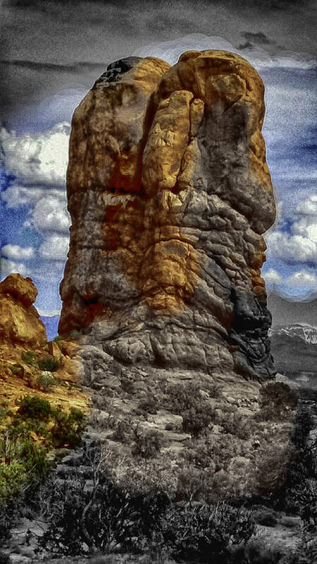 Landscape Art Print featuring the digital art Standing Tall by Richard Baron