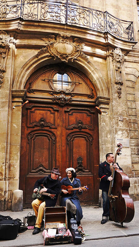 Europe Art Print featuring the photograph Street Jazz Paris France by Lawrence S Richardson Jr