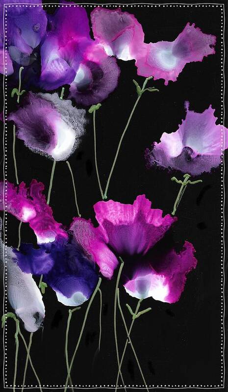 Blooms Art Print featuring the painting Sweet Peas by Bonny Butler