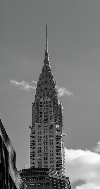 City Art Print featuring the photograph The Chrysler Building BW by Jonathan Nguyen