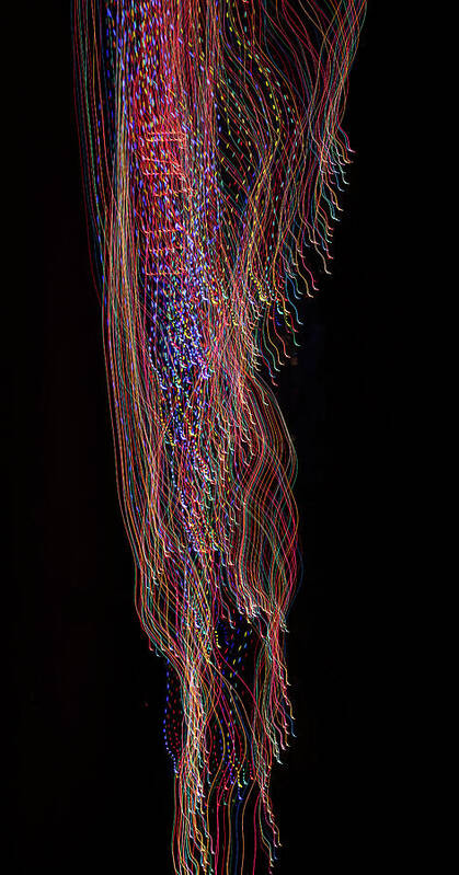Light Trails Art Print featuring the photograph Cascading Delight by Jennifer Kano