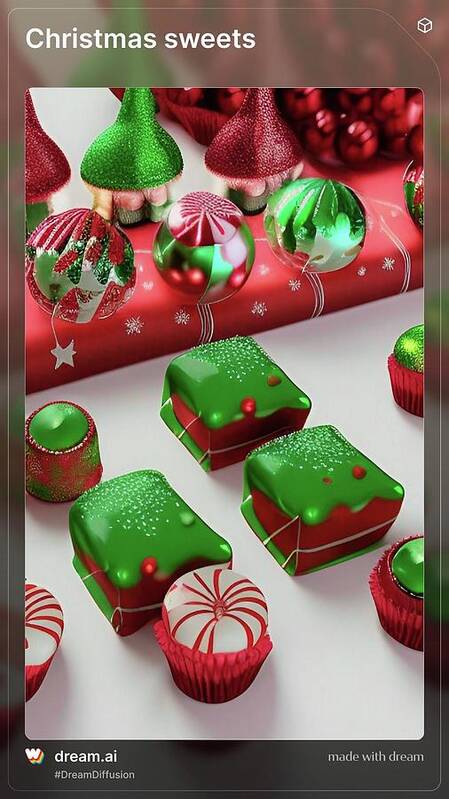 Christmas Art Print featuring the digital art A I Christmas Sweets 1 by Denise F Fulmer
