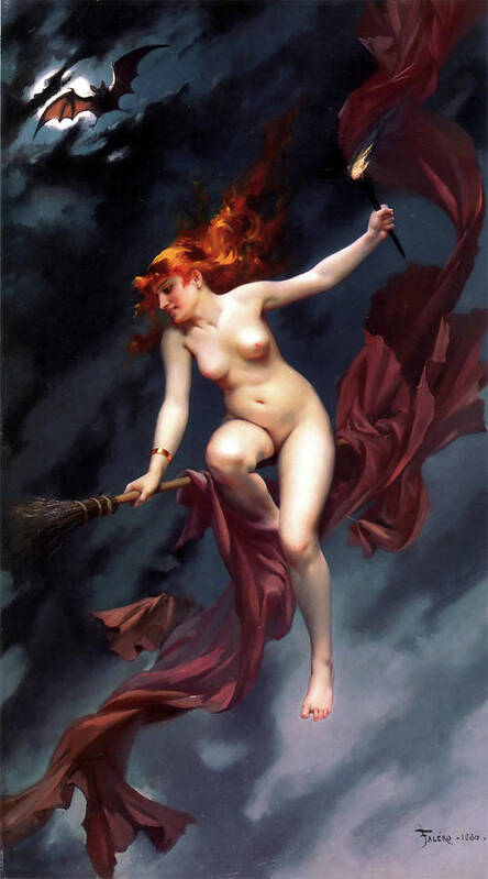 Art Art Print featuring the painting Festival of the Witches by Luis Ricardo Falero