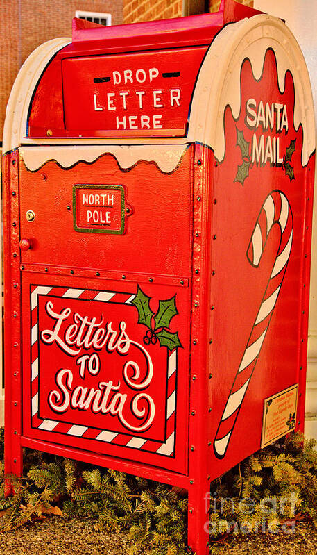 Letters To Santa PA Mailbox Art Print