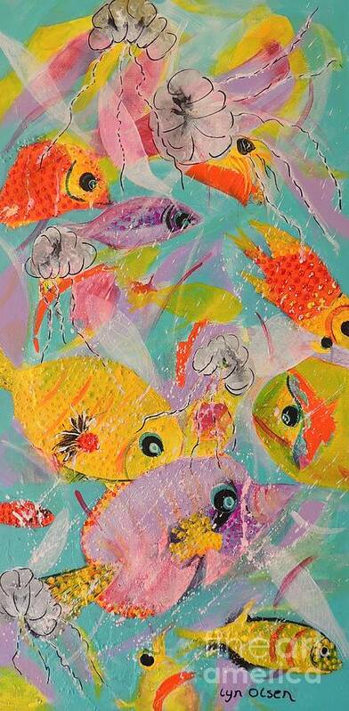 Fish Art Print featuring the painting Great Barrier Reef Fish #2 by Lyn Olsen
