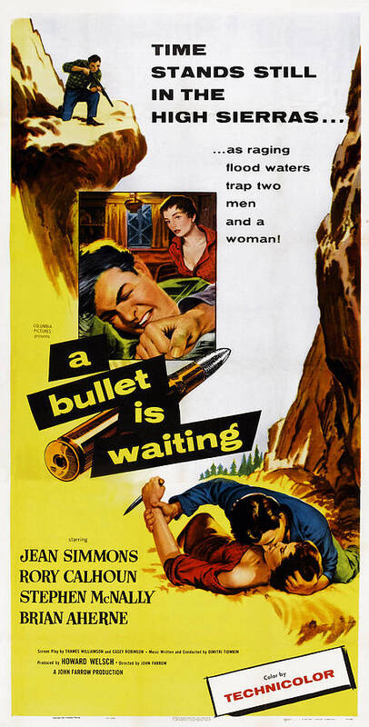1950s Poster Art Art Print featuring the photograph A Bullet Is Waiting, Top And Bottom L-r by Everett