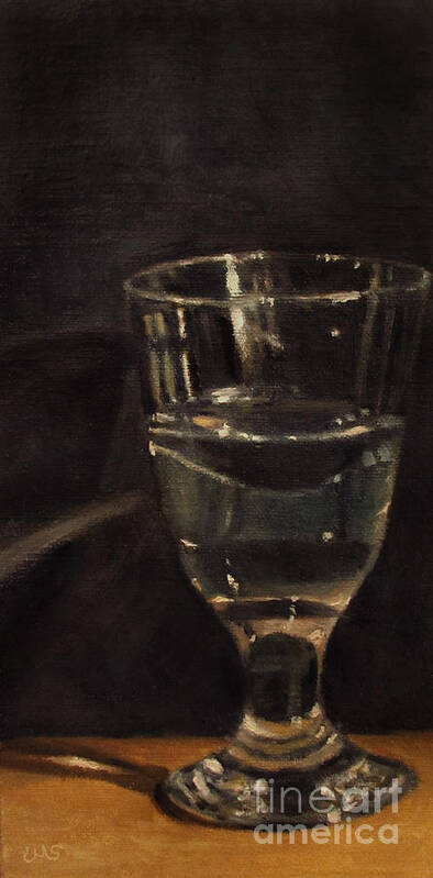 Water Art Print featuring the painting A Glass of Water by Ulrike Miesen-Schuermann