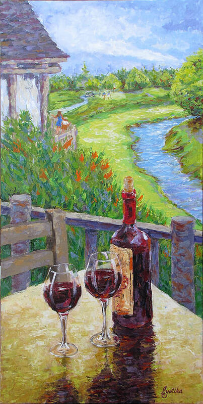 Wine Art Print featuring the painting Finest Hour by Jyotika Shroff