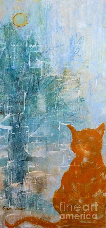 Cats Art Print featuring the painting Appleskin Cat by Susan Fisher