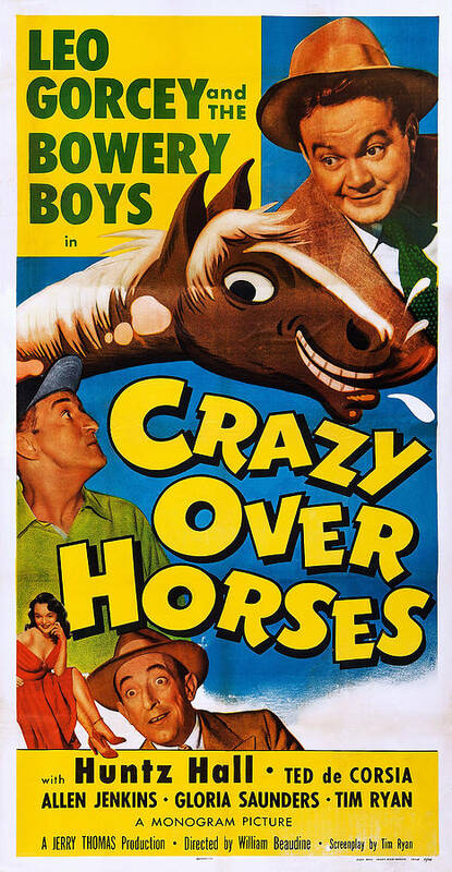 1950s Poster Art Art Print featuring the photograph Crazy Over Horses, Us Poster Art by Everett