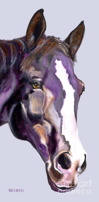 Thoroughbred Art Print featuring the painting Eye on the Prize by Susan A Becker