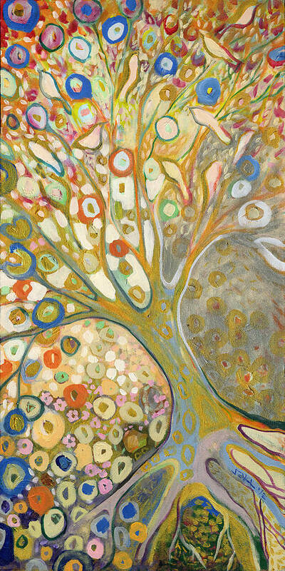 Tree Art Print featuring the painting From Out of the Rubble Part B by Jennifer Lommers