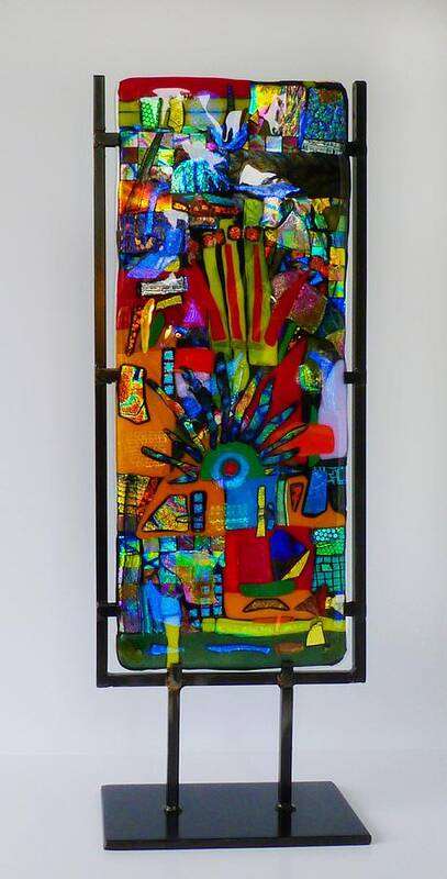 Funhouse Art Print featuring the glass art Funhouse No2 by Mark Lubich