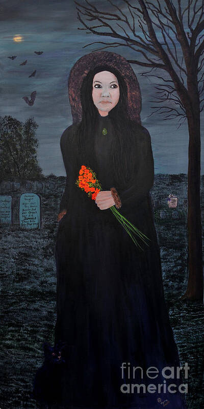 Gothic Art Print featuring the painting Mystery by Myrna Walsh