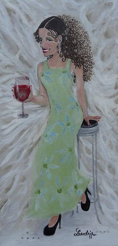 Red Art Print featuring the painting Red Red Wine by Leandria Goodman