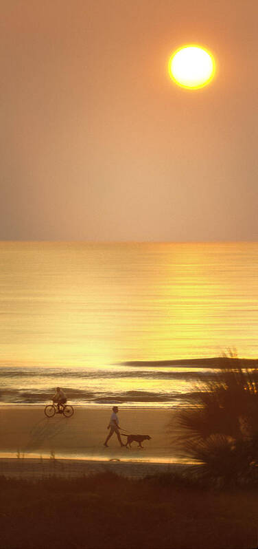 North Carolina Sunrise Art Print featuring the photograph Sunrise at Topsail Island Panoramic by Mike McGlothlen