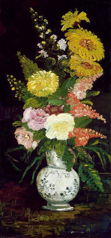 Van Gogh Art Print featuring the painting Vase Of Flowers, 1886 by Vincent van Gogh