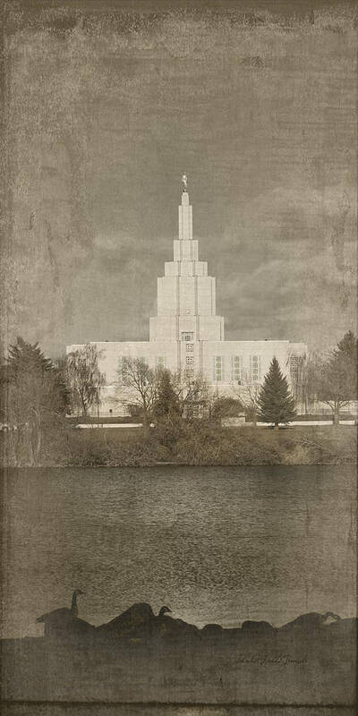 Lds Art Print featuring the photograph Idaho Falls Temple Verticle by Ramona Murdock