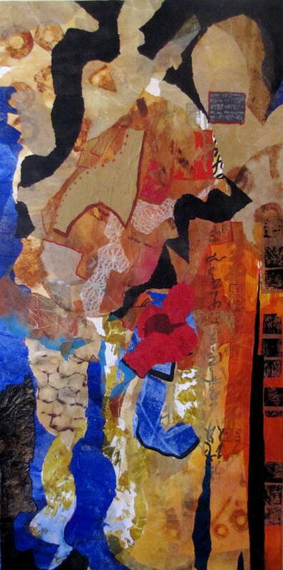 Abstract Art Print featuring the mixed media Life's Layers #1 by Carole Johnson