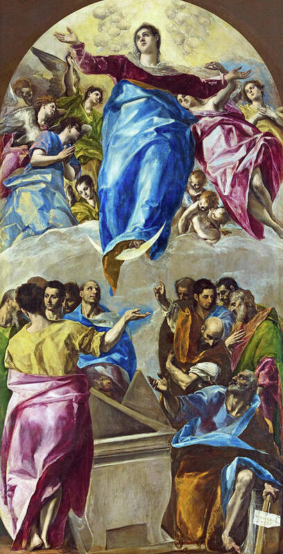 El Greco Art Print featuring the painting The Assumption of the Virgin #1 by El Greco