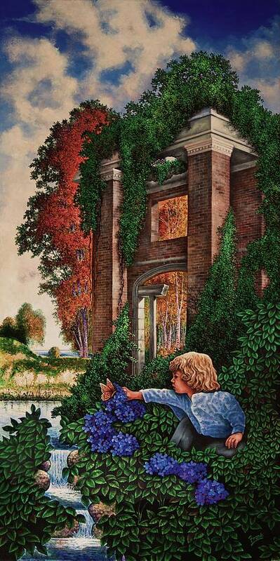 Child Art Print featuring the painting A Child's Wonder by Michael Frank
