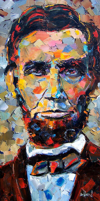 President Art Print featuring the painting Abraham Lincoln portrait by Debra Hurd