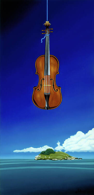 Cello Art Print featuring the painting Classical Seascape by Paxton Mobley