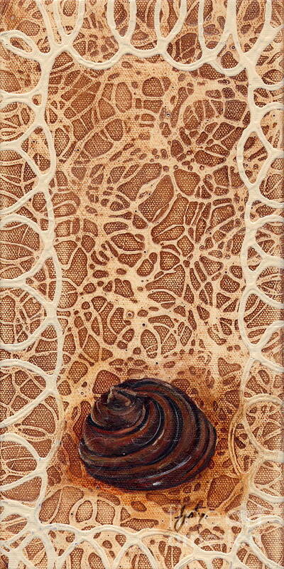 Dark Chocolate Swirl Art Print featuring the painting Dark Chocolate Swirl by Daniela Easter