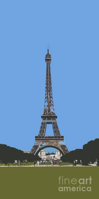 Eiffel Tower Art Print featuring the digital art Eiffel Tower by Roger Lighterness