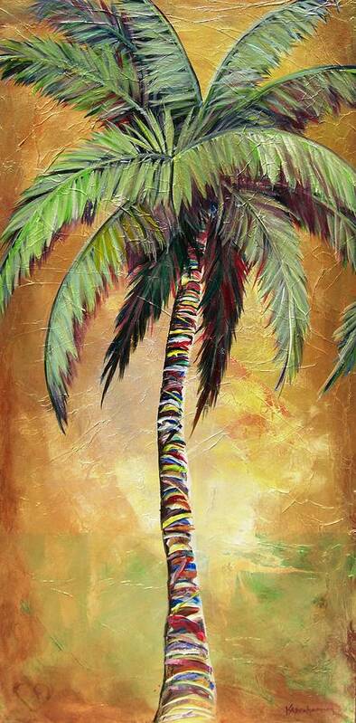 Yellow Art Print featuring the painting Mellow Palm III by Kristen Abrahamson