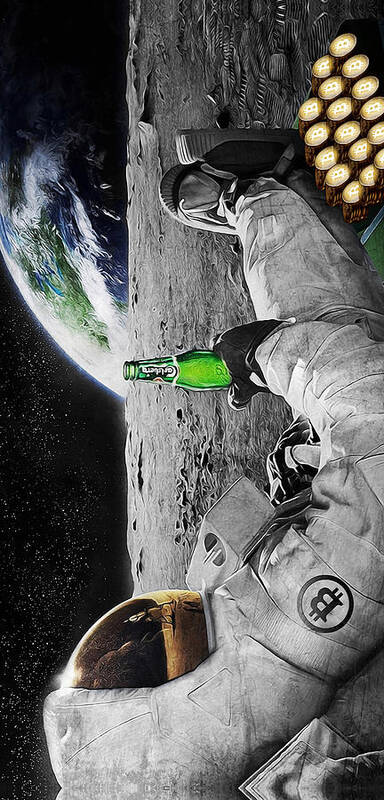 Space Art Print featuring the digital art Moon Rockin by Canvas Cultures