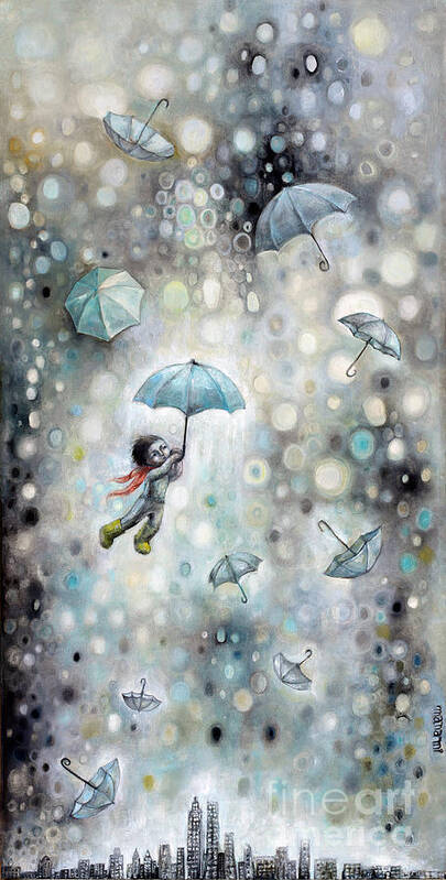 Favorite Art Print featuring the painting My Favorite Umbrella by Manami Lingerfelt