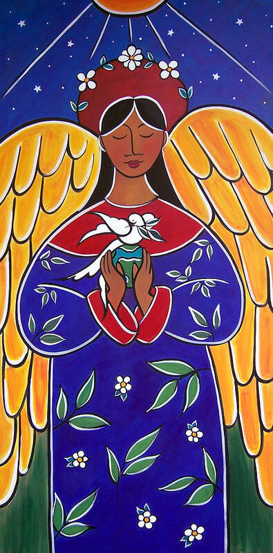 Peace Art Print featuring the painting Peace by Jan Oliver-Schultz