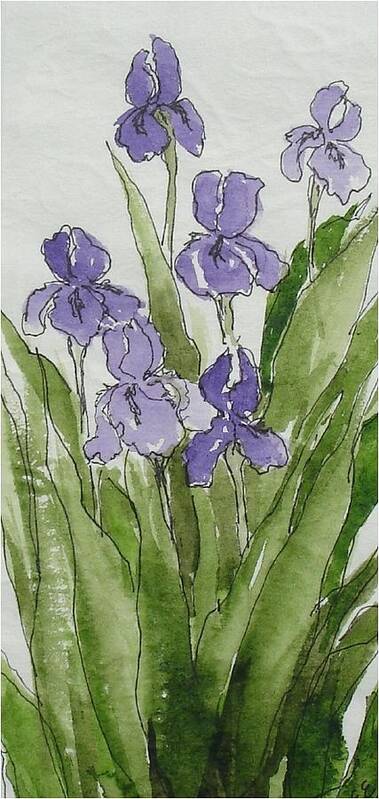 Flower Art Print featuring the painting Purple Spring by Pamela Lee